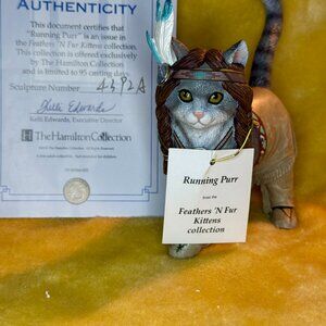 RUNNING PURR ~ Feathers 'N Fur Kittens Collection HAMILTON COLLECTION
